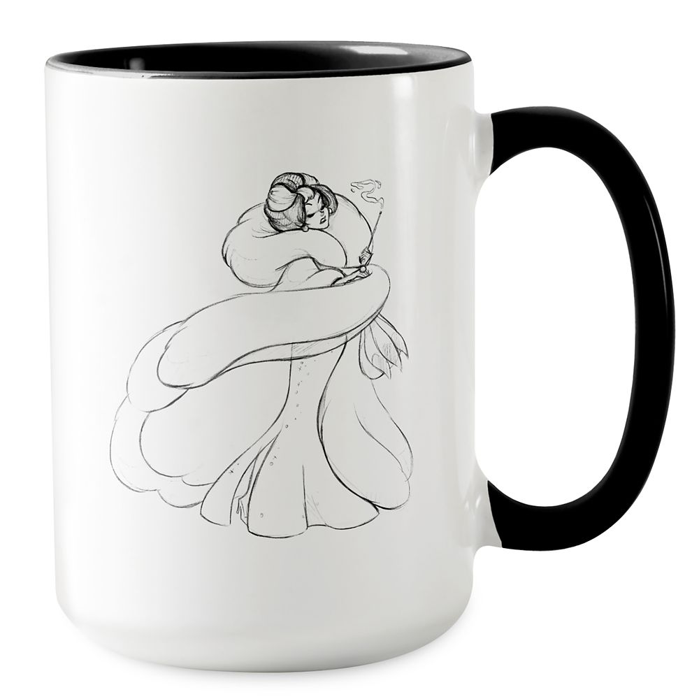 Taza de café bicolor Cruella de Vil – Colección de Diseñador Arte de Villanos de Disney