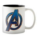 Taza de café bicolor logo Avengers azul y dorado – Marvel's Avengers: Endgame