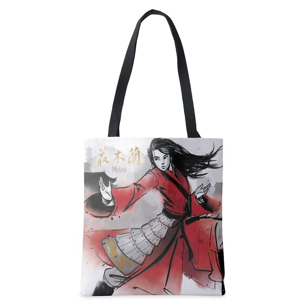 Tote bag Mulan defendiendo la aldea (acuarela) – Película live action
