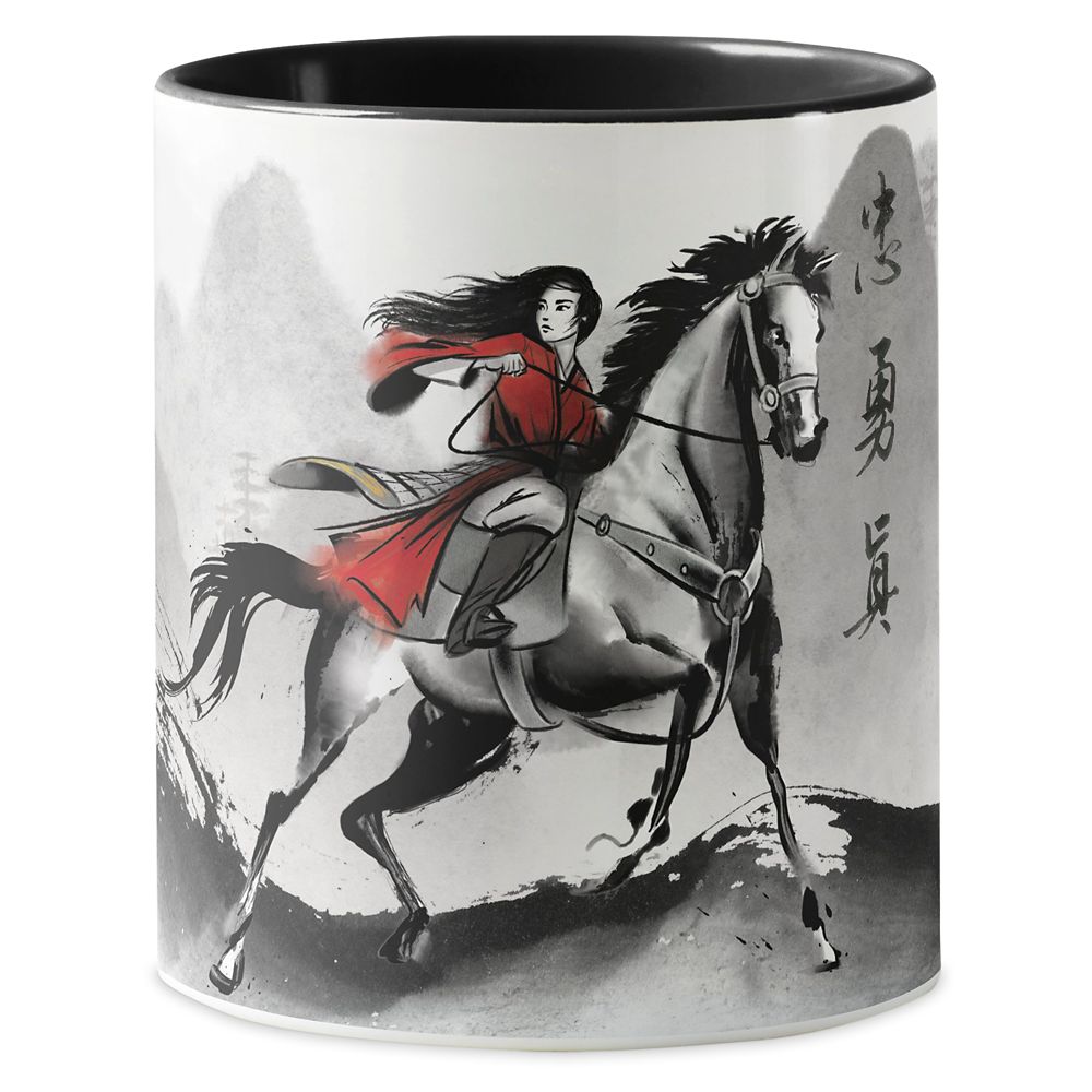 Taza acuarela Mulan montando a Viento Negro – Película live action