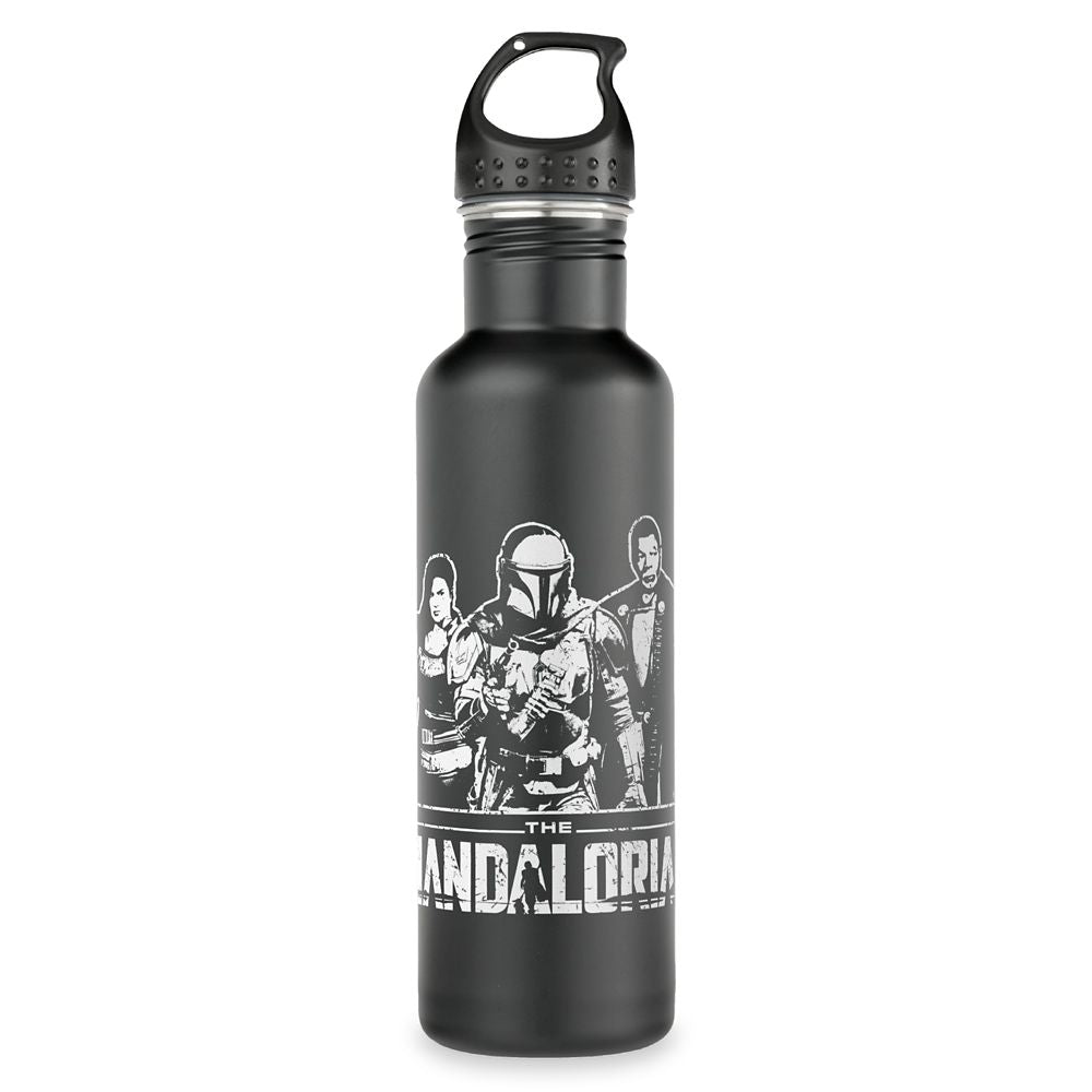 Botella de agua de acero inoxidable The Mandalorian, Cara y Karga con gráfico de contorno