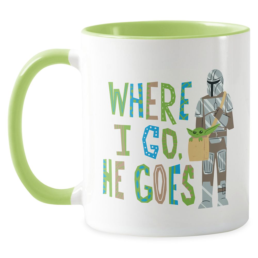 Taza con ilustración The Mandalorian "Donde yo voy, él va"