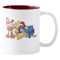 Taza bicolor navideña Winnie Pooh y sus amigos
