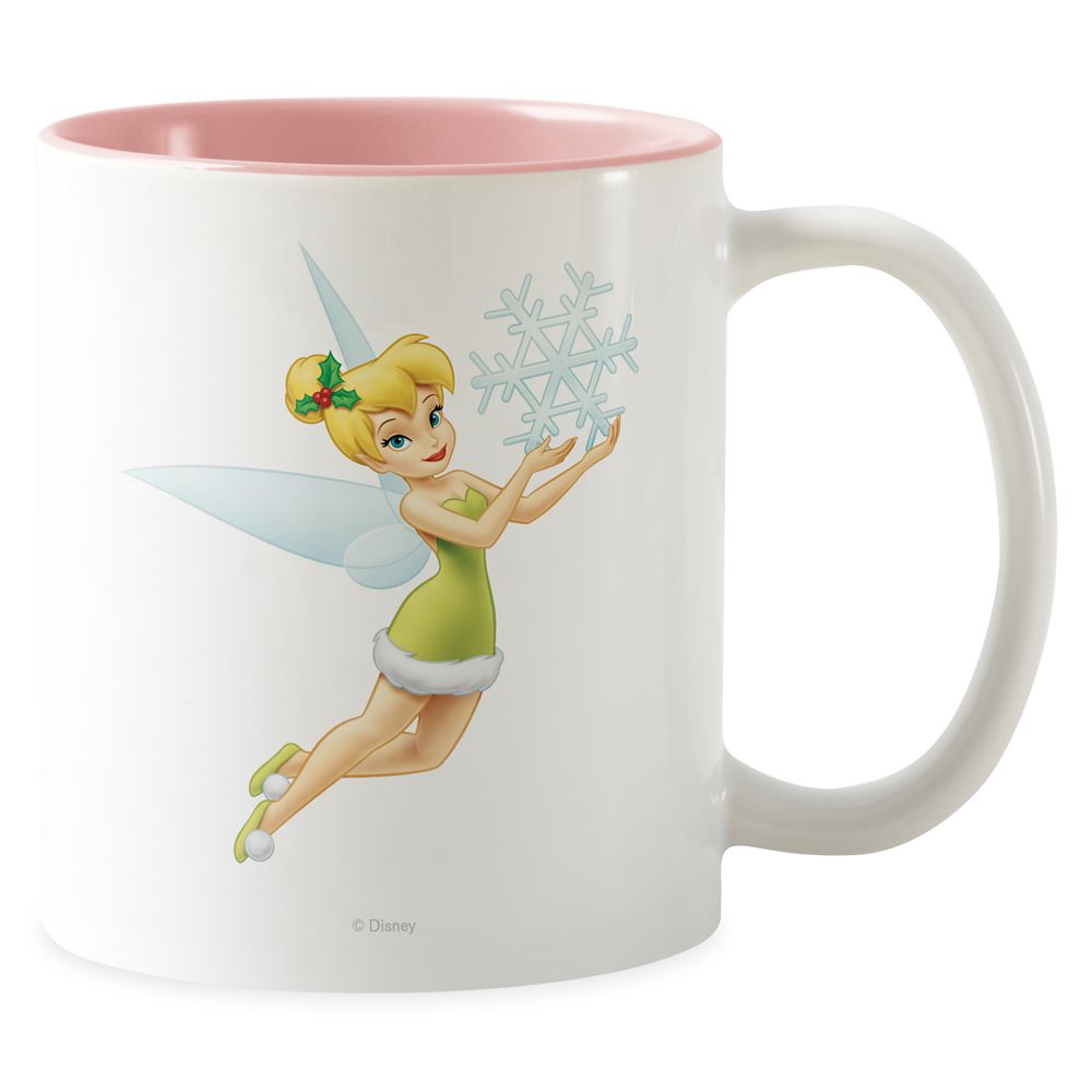 Taza bicolor navideña Campanita con copo de nieve
