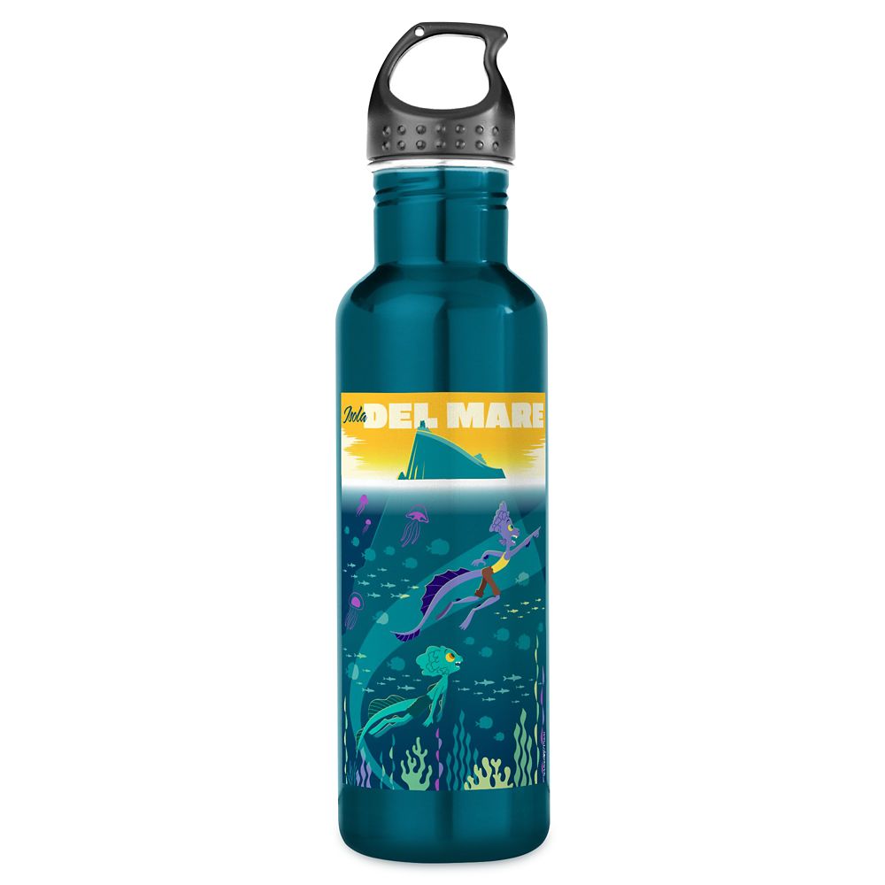 Botella de agua de acero inoxidable Luca: Alberto y Luca nadan por Isola Del Mare