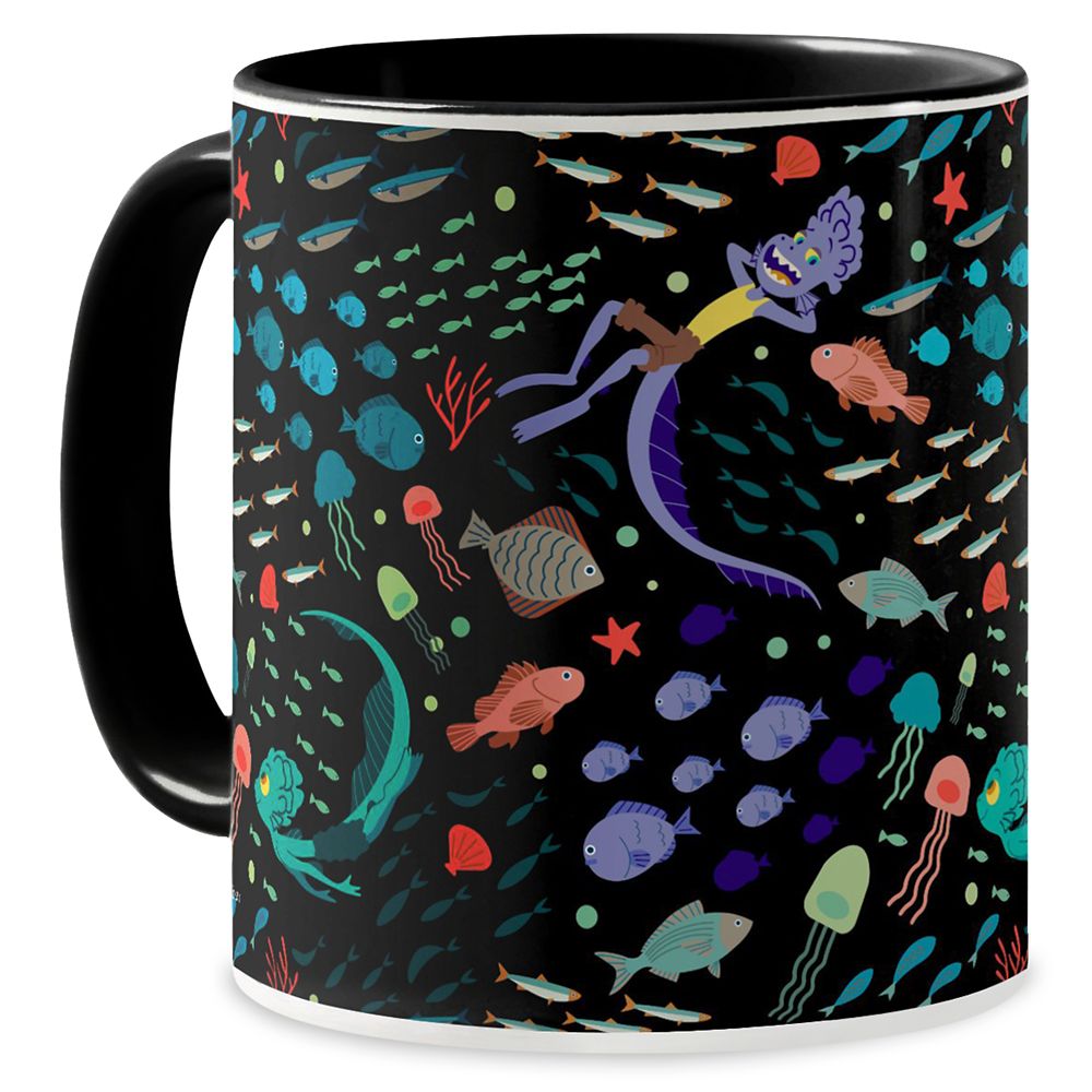 Taza Luca: Alberto y Luca nadando con peces
