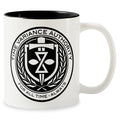 Taza de café bicolor sello Autoridad de Variación Temporal – Loki