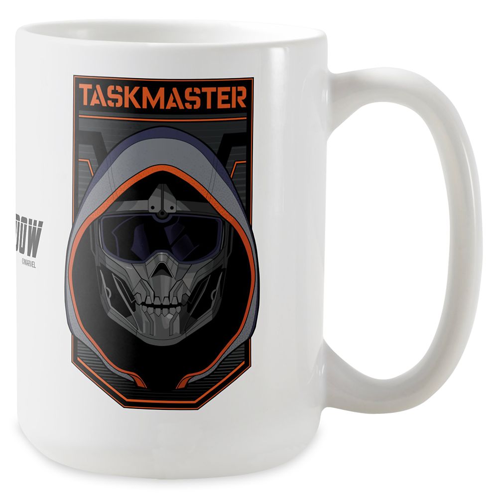 Taza de café con insignia de calavera Taskmaster – Viuda Negra