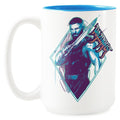 Taza de café bicolor Razor Fist retrato de diamante
