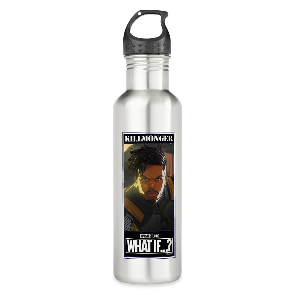 Botella de agua de acero inoxidable Killmonger – Marvel ¿Qué pasaría si...?