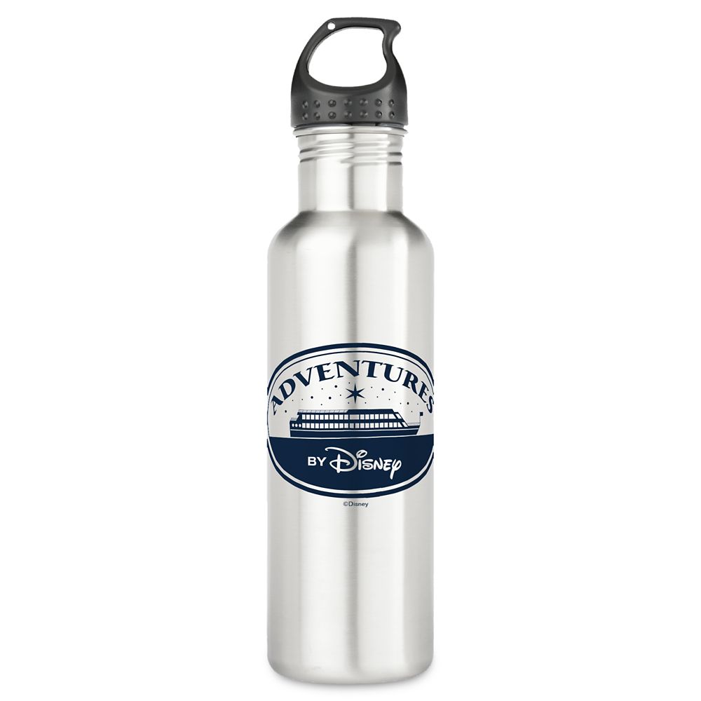 Botella de agua de acero inoxidable con insignia de barco Adventures by Disney