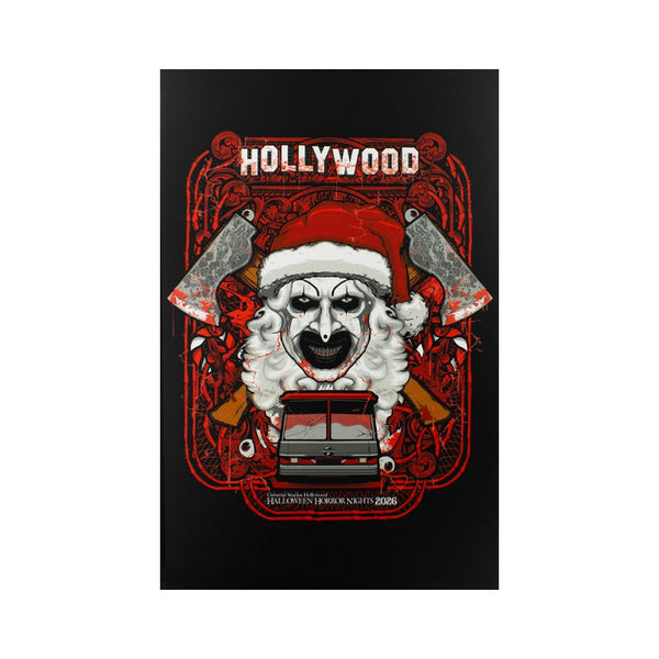 Póster Art el Payaso Tram Universal Hollywood – Halloween Horror Nights 2026