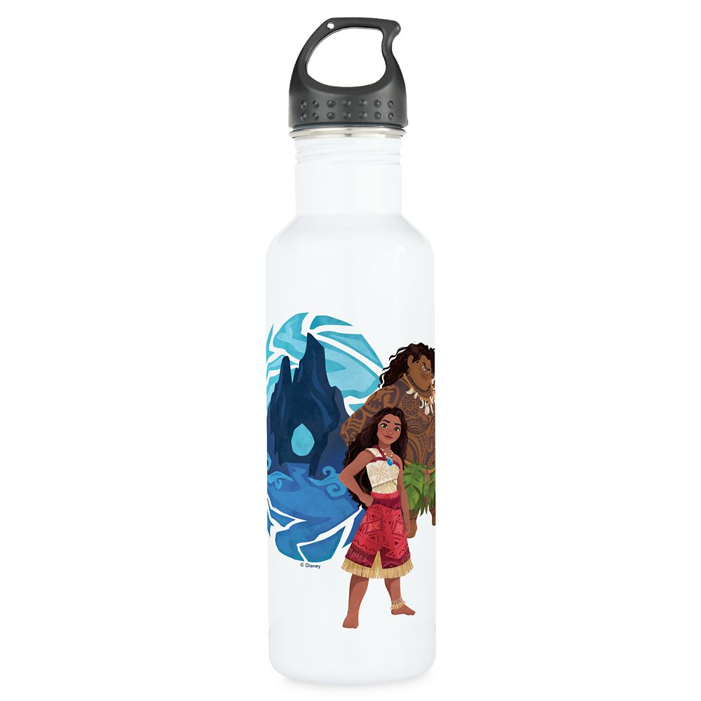 Botella de agua de acero inoxidable Moana y Maui Aventuras en Oceanía – Moana