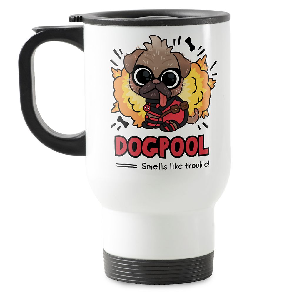 Taza de viaje Dogpool huele a problemas – Deadpool y Wolverine