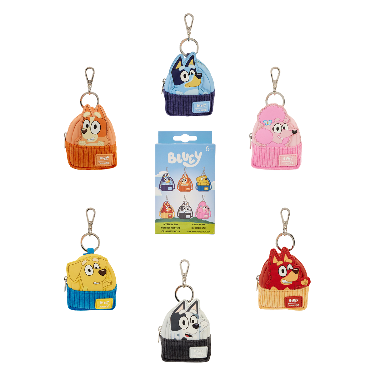Charm sorpresa mini mochila Bluey y sus amigos