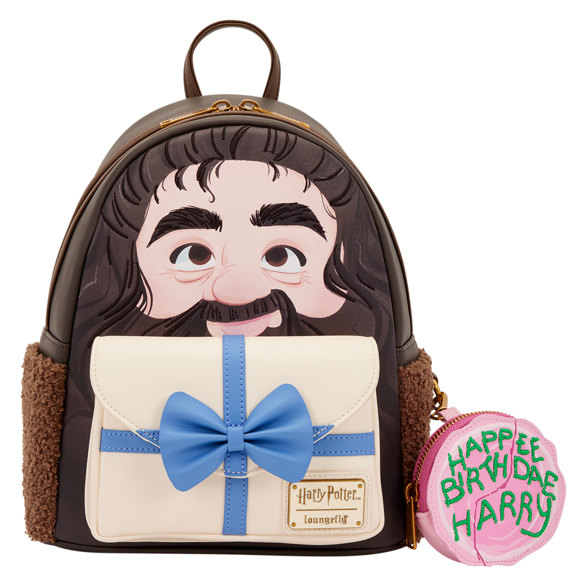 Mini mochila cosplay pastel de cumpleaños de Hagrid Harry Potter con monedero
