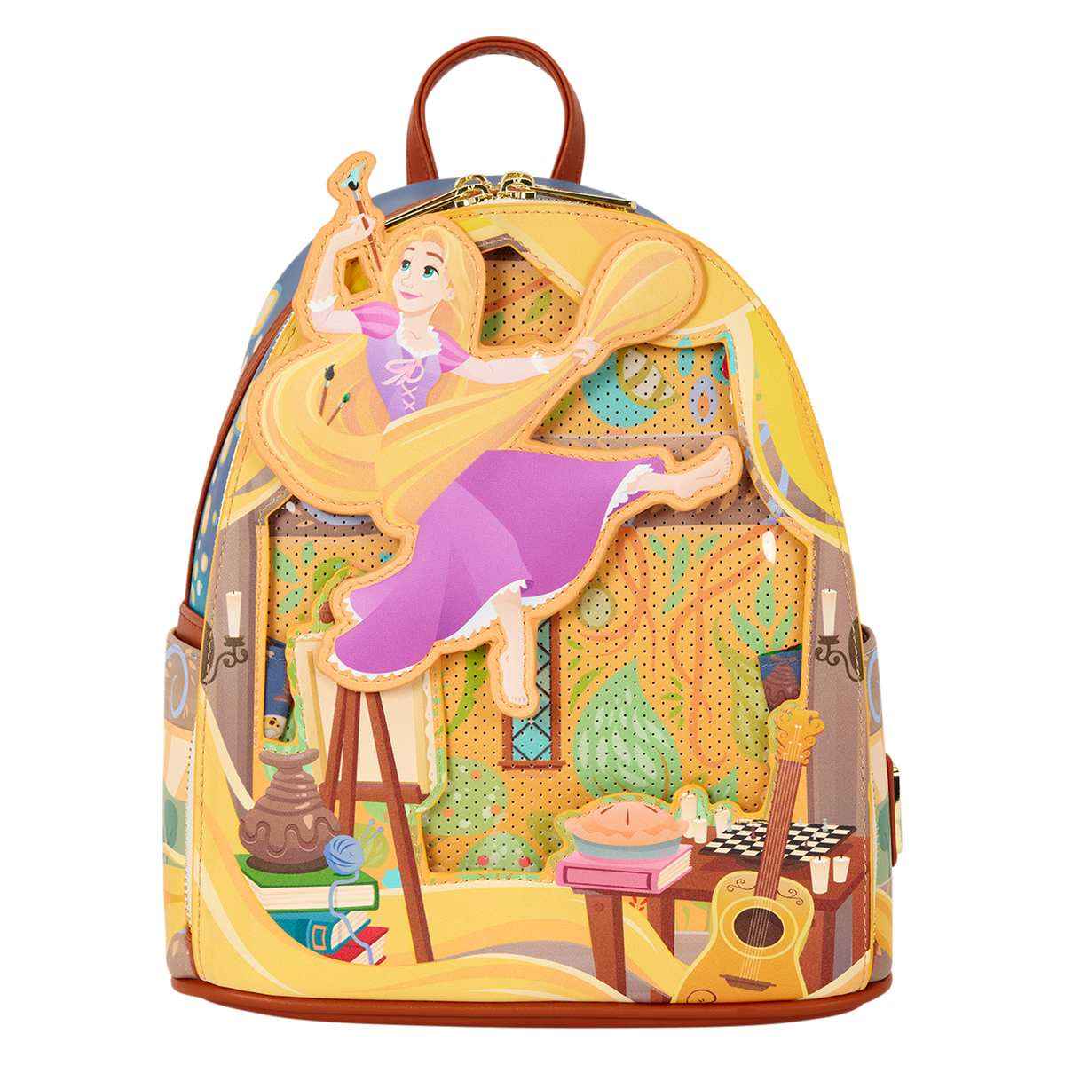 Mini mochila para pines Rapunzel que brilla en la oscuridad – Enredados