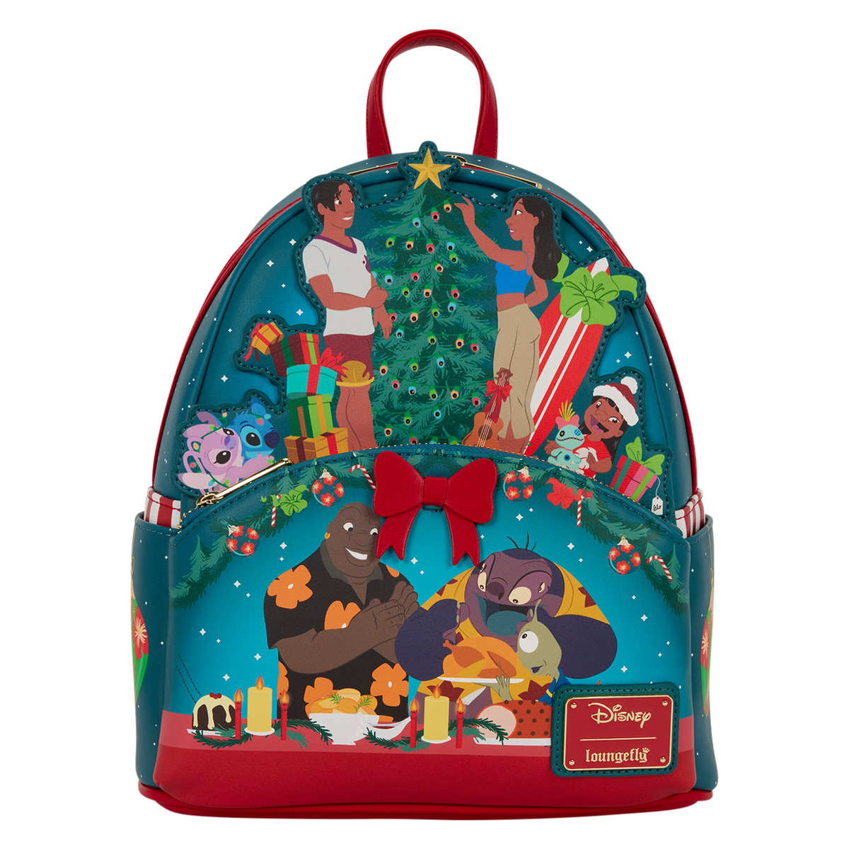 Mini mochila navideña con luz Ohana Lilo y Stitch