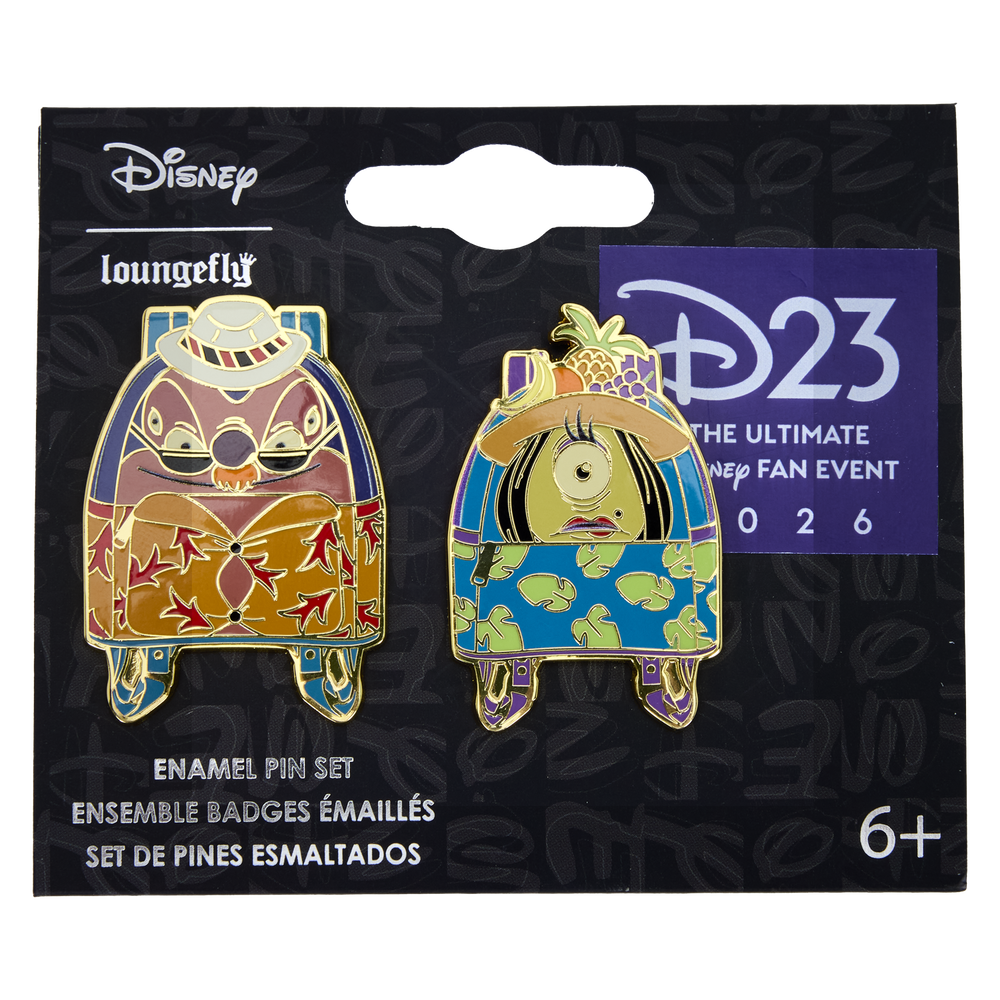 D23 Exclusive Lilo & Stitch Jumba and Pleakley 2-Pack Pin Set
