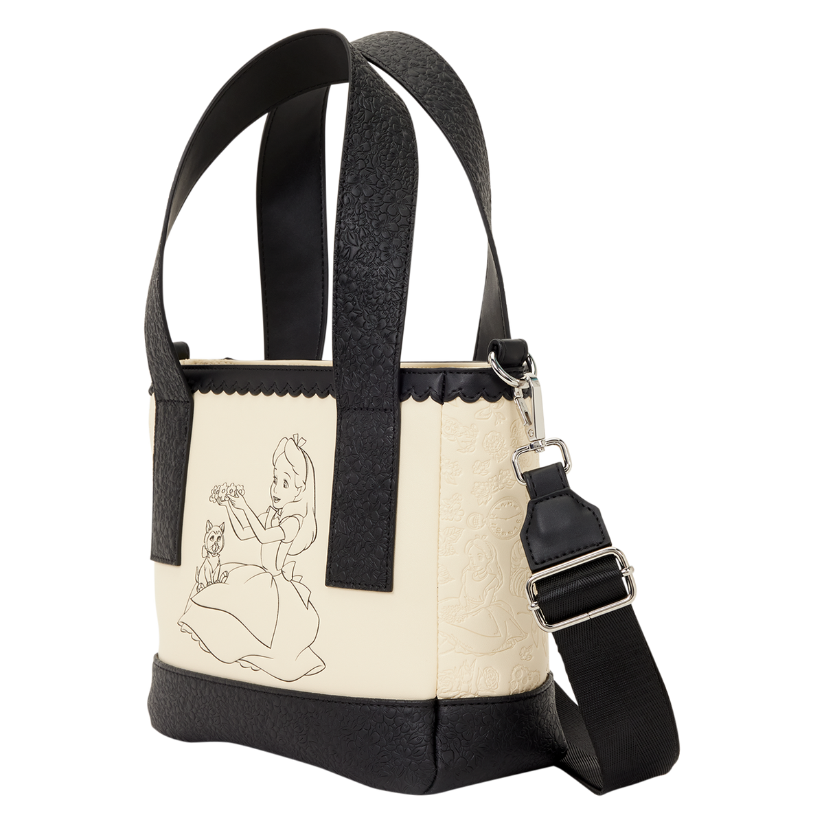 Mini tote cruzado Alicia y Dina – Alicia en el País de las Maravillas