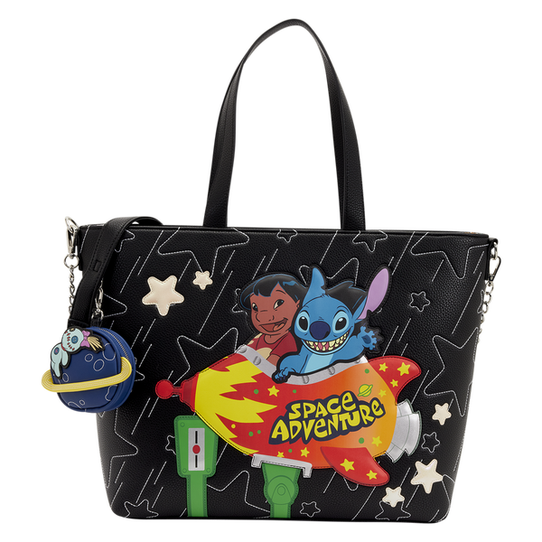 Bolso tote cruzado que brilla con monedero Lilo y Stitch Aventura Espacial