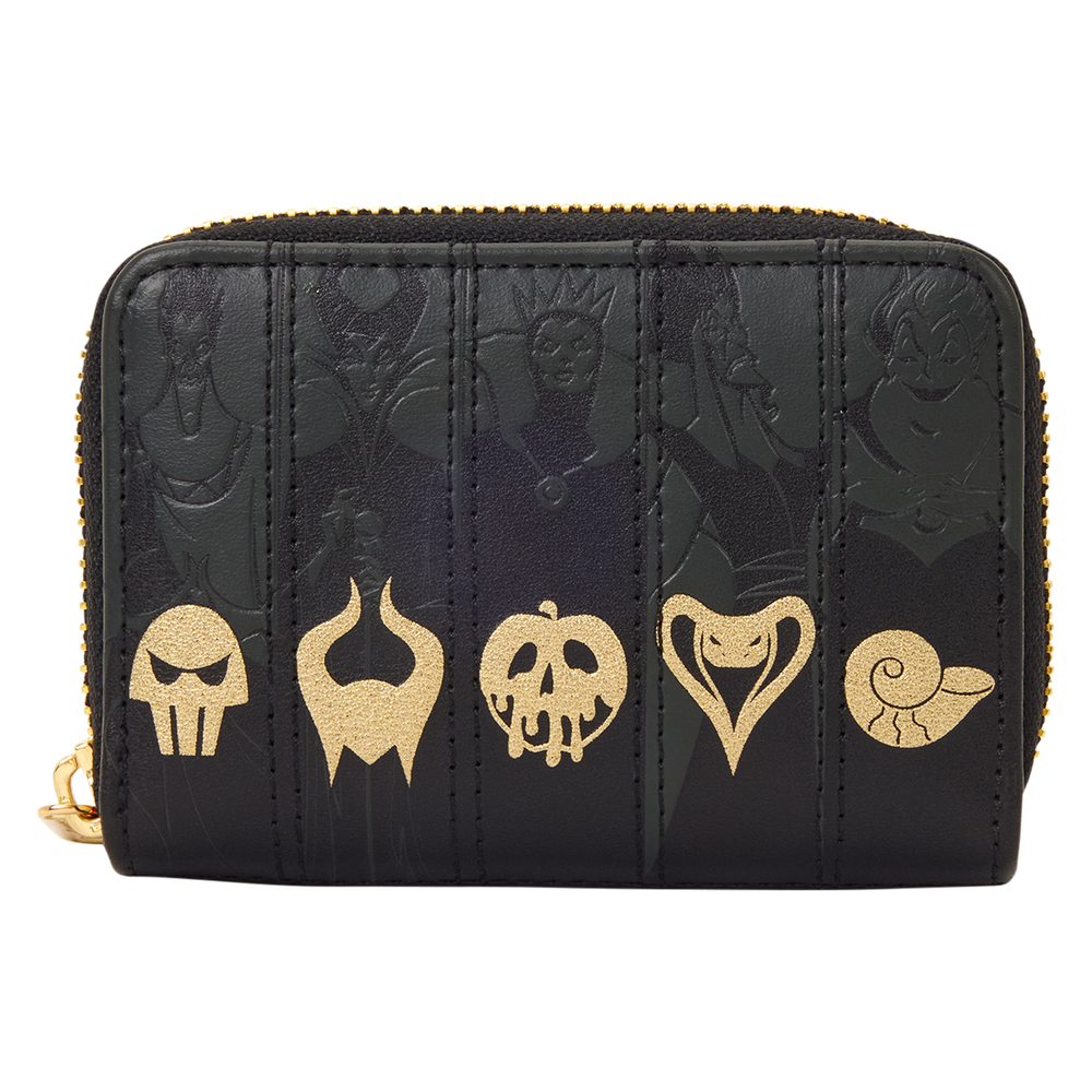 Disney Villains Exclusive Black & Gold Zip Around Wallet