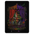 Halloween Horror Nights 2026 Sherpa Blanket Featuring Jack the Clown and Dr. Oddfellow